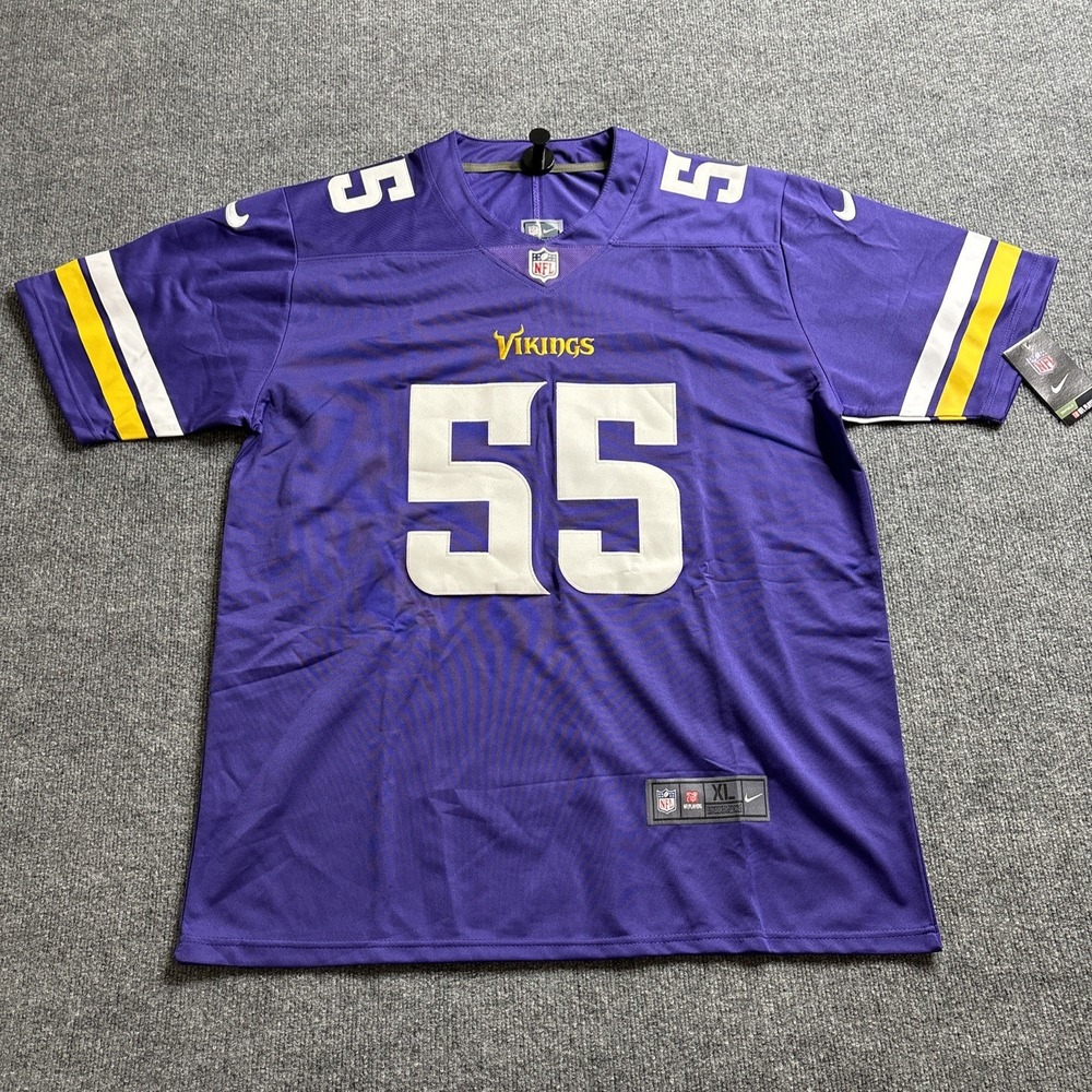 Anthony Barr Minnesota Vikings Nike On Field Purple #55 Jersey NFL Linebacker XL